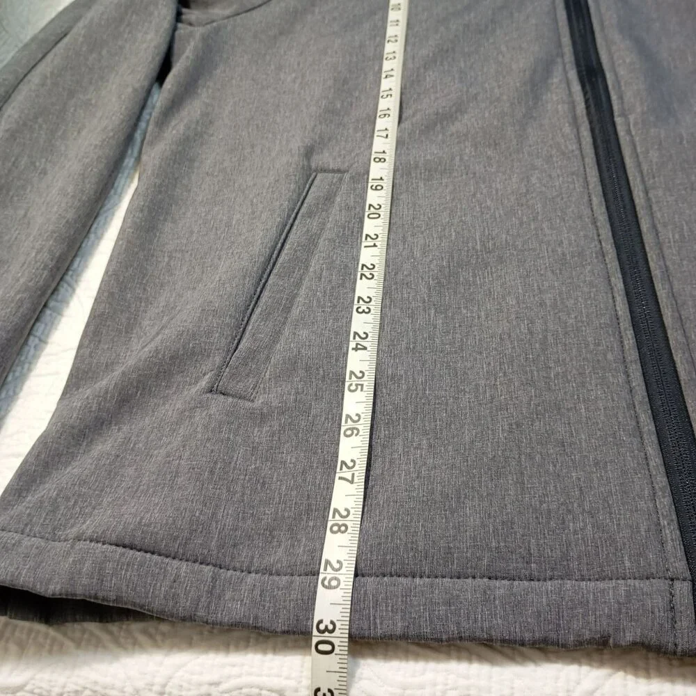 Banana Republic XL Gray Hooded Jacket With Full Zip & Pockets